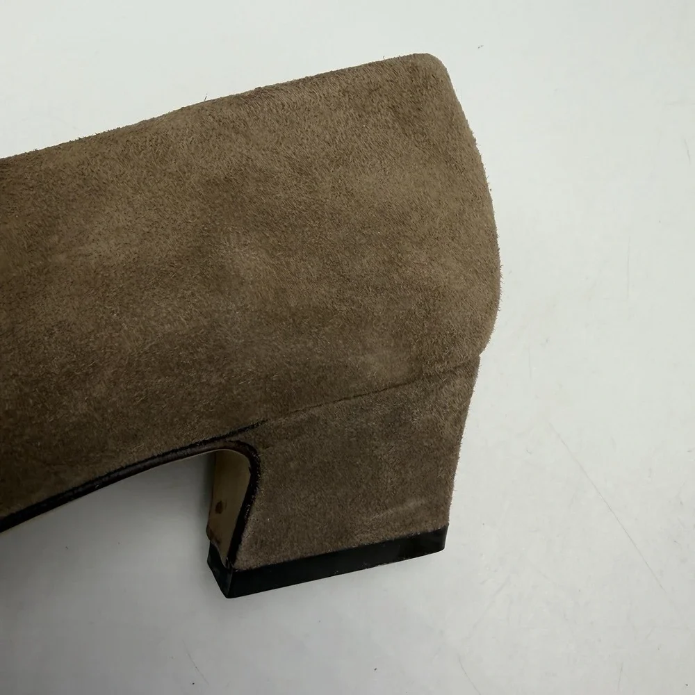 Vintage Bloomingdales Suede Pumps Womens 7.5 N Shoes Italy Office Career Neutral